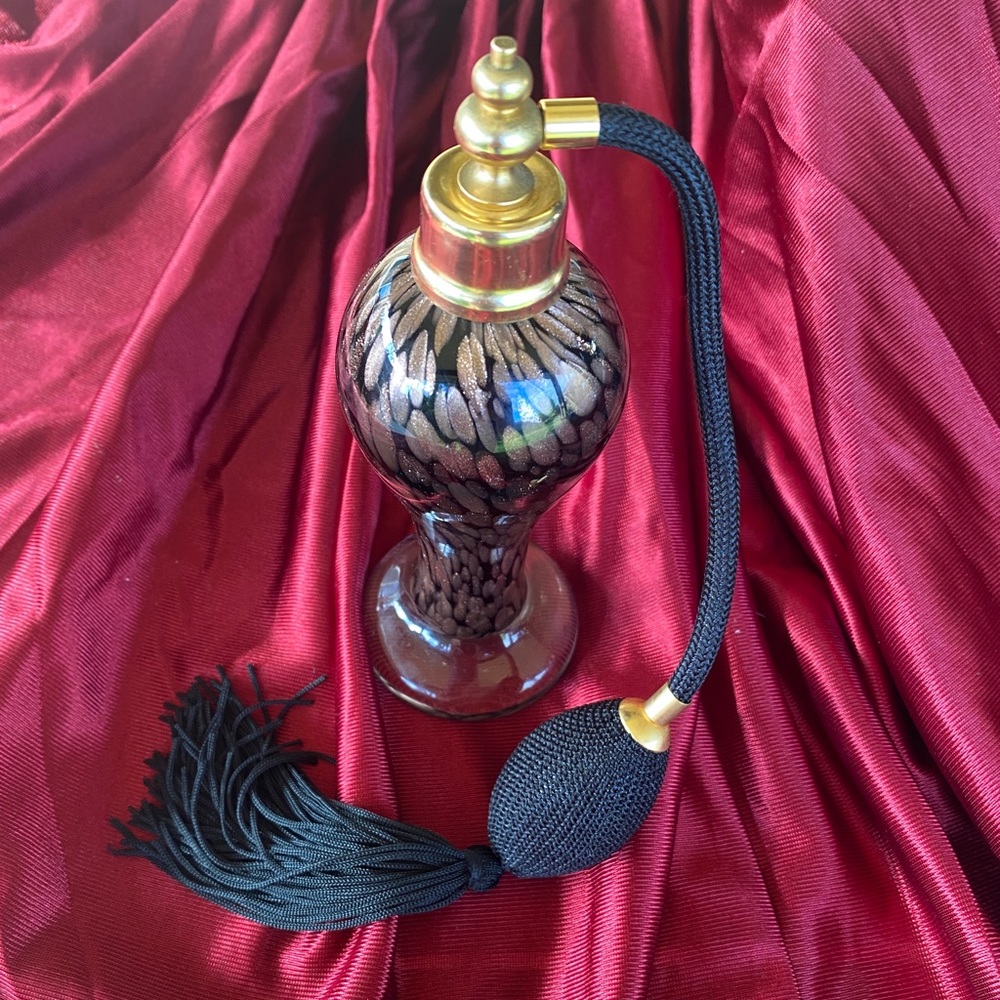Vintage Glas Act Studios atomizer perfume bottle tortoiseshell